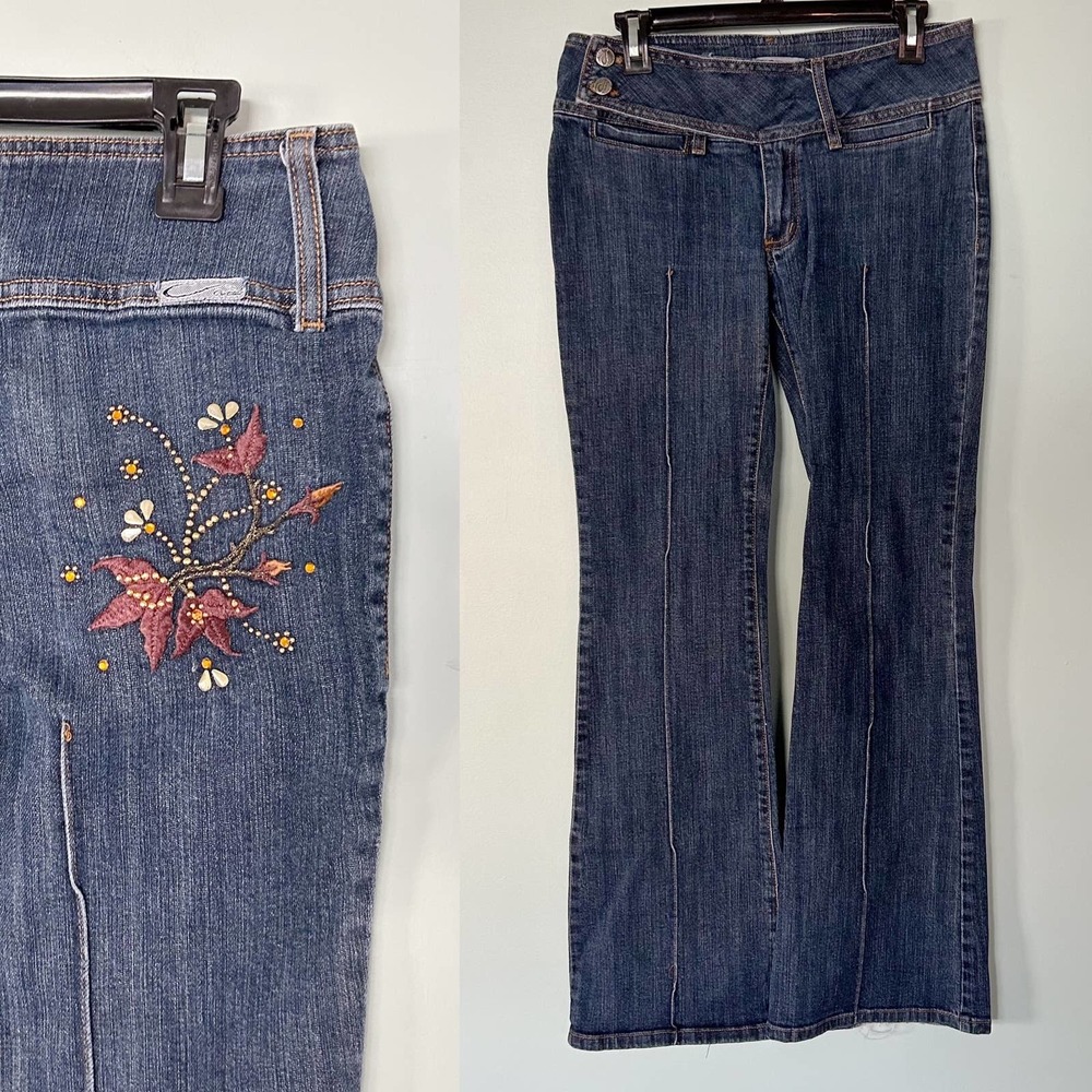 C’est Toi Low Rise Bell Bottom Y2K Bedazzled Jean Flares Bell Bottom 11/12